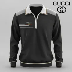 GUCCI Premium Long Sleeve ZIP Polo Shirt 2025 LUX-YVWYB -F8IV18LQ