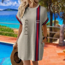 [LIMITED] GUCCI Premium Short Sleeve Pocket Dress 💖 Summer 2024 LUX-ZO-000ONKGS20Q