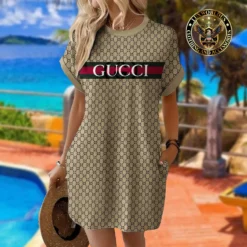 [LIMITED] GUCCI Premium Short Sleeve Pocket Dress 💖 Summer 2024 LUX-ZO-00001WXTG3IT