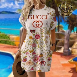 [LIMITED] GUCCI Premium Short Sleeve Pocket Dress 💖 Summer 2024 LUX-ZO-0000FZS9CWDM