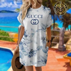 [LIMITED] GUCCI Premium Short Sleeve Pocket Dress 💖 Summer 2024 LUX-ZO-00001WHPC4WO