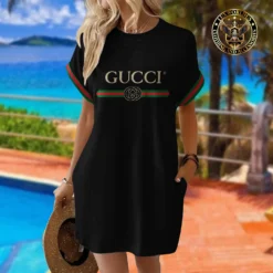 [LIMITED] GUCCI Premium Short Sleeve Pocket Dress 💖 Summer 2024 LUX-ZO-000W6QXLXKZ
