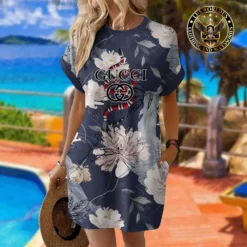 [LIMITED] GUCCI Premium Short Sleeve Pocket Dress 💖 Summer 2024 LUX-ZO-0000A84LTKEW