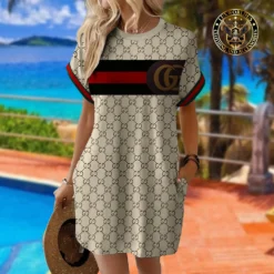 [LIMITED] GUCCI Premium Short Sleeve Pocket Dress 💖 Summer 2024 LUX-ZO-000ACFBBFCC