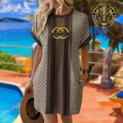 [LIMITED] GUCCI Premium Short Sleeve Pocket Dress 💖 Summer 2024 LUX-ZO-0000LPL3PVDZ
