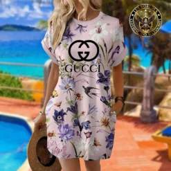 [LIMITED] GUCCI Premium Short Sleeve Pocket Dress 💖 Summer 2024 LUX-ZO-00001FKHZAKF