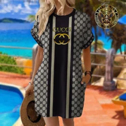 [LIMITED] GUCCI Premium Short Sleeve Pocket Dress 💖 Summer 2024 LUX-ZO-0000KM95JH8O
