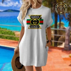 [LIMITED] GUCCI Premium Short Sleeve Pocket Dress 💖 Summer 2024 LUX-ZO-0009IBOT5GA