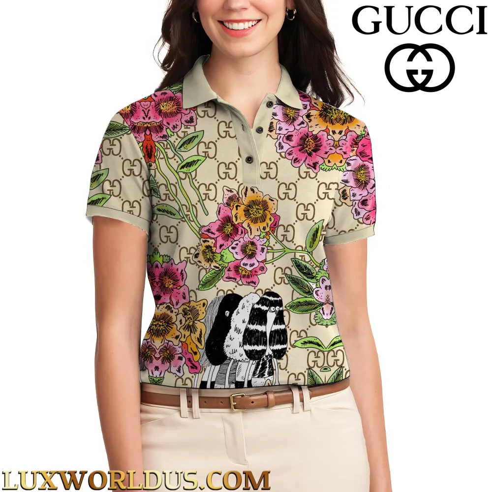 GUCCI Limited Edition Women's Polo Shirt LUX-TNPO-008DXTJN8D