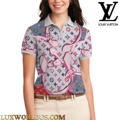 LOUIS VUITTON Limited Edition Women's Polo Shirt LUX-TNPO-0055TPAVWS