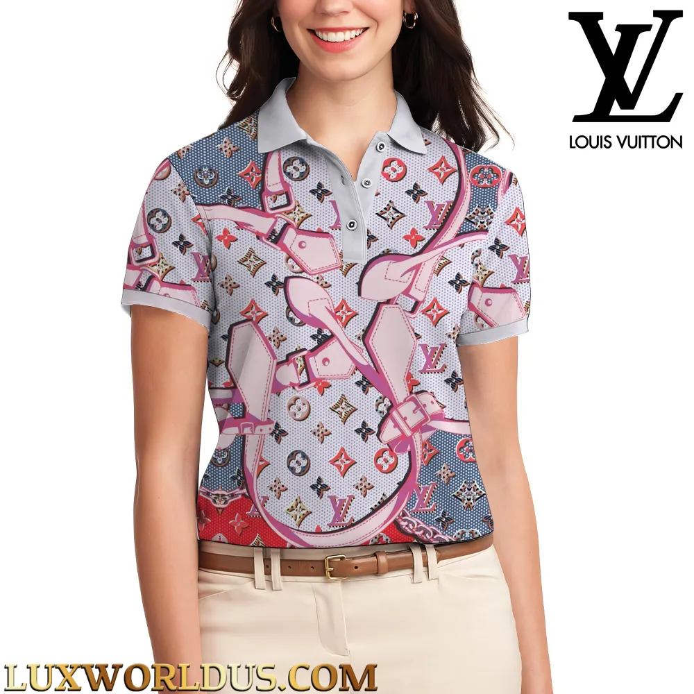 LOUIS VUITTON Limited Edition Women's Polo Shirt LUX-TNPO-0055TPAVWS