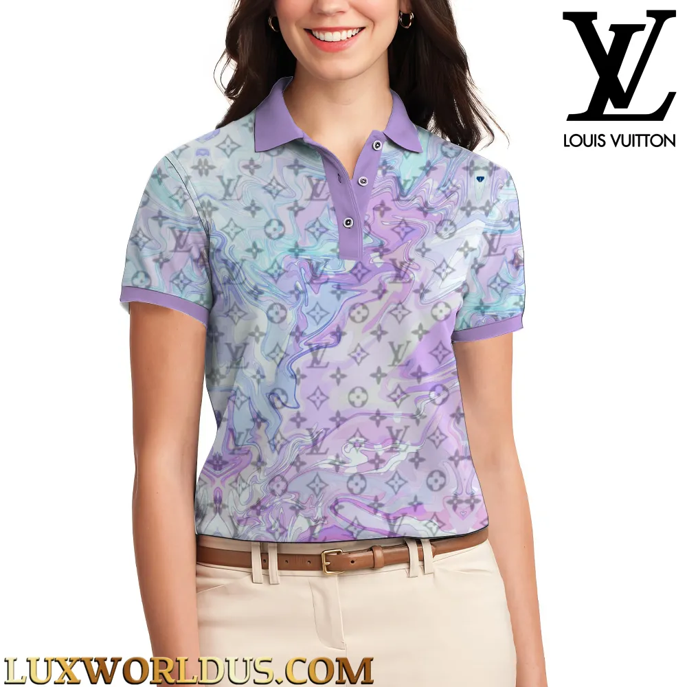LOUIS VUITTON Limited Edition Women's Polo Shirt LUX-TNPO-005RTXAEHB