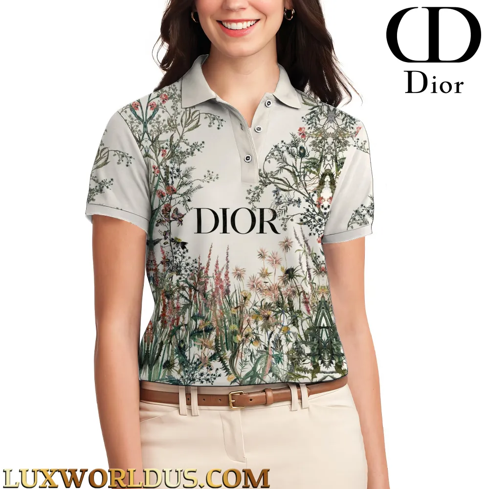 C.DIOR Limited Edition Women's Polo Shirt LUX-TNPO-00KZTM054Z