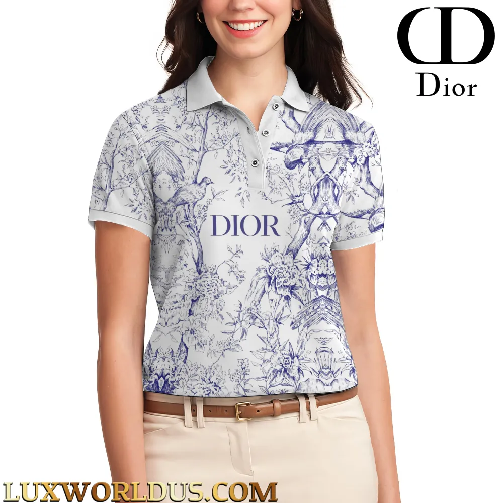 C.DIOR Limited Edition Women's Polo Shirt LUX-TNPO-00BGZ5R2SV