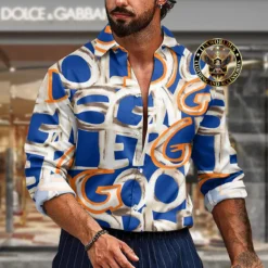 Premium DOLCE & GABBANA Long Sleeve Button Shirt LUX-CCY-LV000CLNB9552