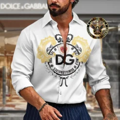 Premium DOLCE & GABBANA Long Sleeve Button Shirt LUX-CCY-LV000RZNAAE3F