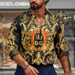 Premium DOLCE & GABBANA Long Sleeve Button Shirt LUX-CCY-LV000OJACS05F