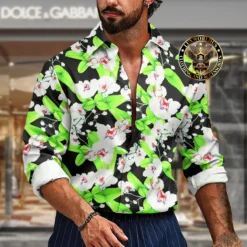 Premium DOLCE & GABBANA Long Sleeve Button Shirt LUX-CCY-LV000UATARBSI