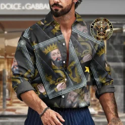 Premium DOLCE & GABBANA Long Sleeve Button Shirt LUX-CCY-LV000MUKGJTNQ