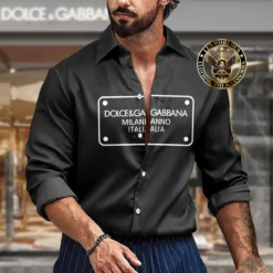 Premium DOLCE & GABBANA Long Sleeve Button Shirt LUX-CCY-LV000JTSSCRGU