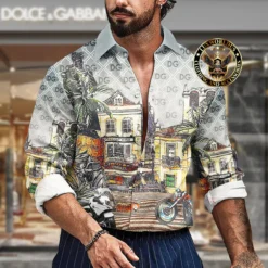 Premium DOLCE & GABBANA Long Sleeve Button Shirt LUX-CCY-LV00046LONYXG