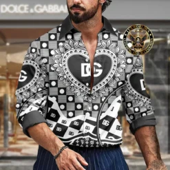 Premium DOLCE & GABBANA Long Sleeve Button Shirt LUX-CCY-LV000ZSKCRQJY