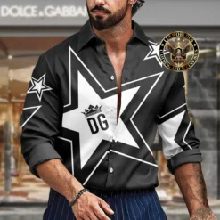 Premium DOLCE & GABBANA Long Sleeve Button Shirt LUX-CCY-LV000FNLFNUIU