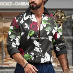 Premium DOLCE & GABBANA Long Sleeve Button Shirt LUX-CCY-LV000I5V2OZU7
