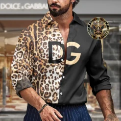 Premium DOLCE & GABBANA Long Sleeve Button Shirt LUX-CCY-LV000DLPGNX2O