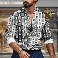 Premium DOLCE & GABBANA Long Sleeve Button Shirt LUX-CCY-LV000XGDZTWZX