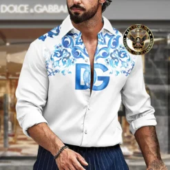 Premium DOLCE & GABBANA Long Sleeve Button Shirt LUX-CCY-LV0008TVXQW0M
