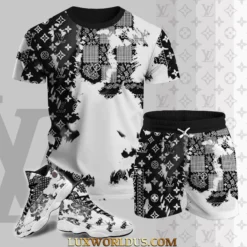 LOUIS VUITTON Premium T-Shirt & Shorts Match AJ 13 Sneaker Hot Summer 2025 LUX-TX+STK-0QJRWQ3GV
