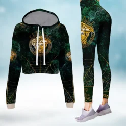 VERSACE Premium Croptop Hoodie and Leggings Set MRS-CRF+DDK-13112310