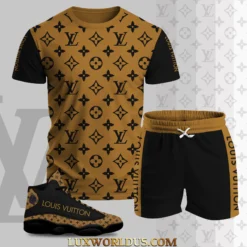 LOUIS VUITTON Premium T-Shirt & Shorts Match AJ 13 Sneaker Hot Summer 2025 LUX-TX+STK-0OUDQOECG