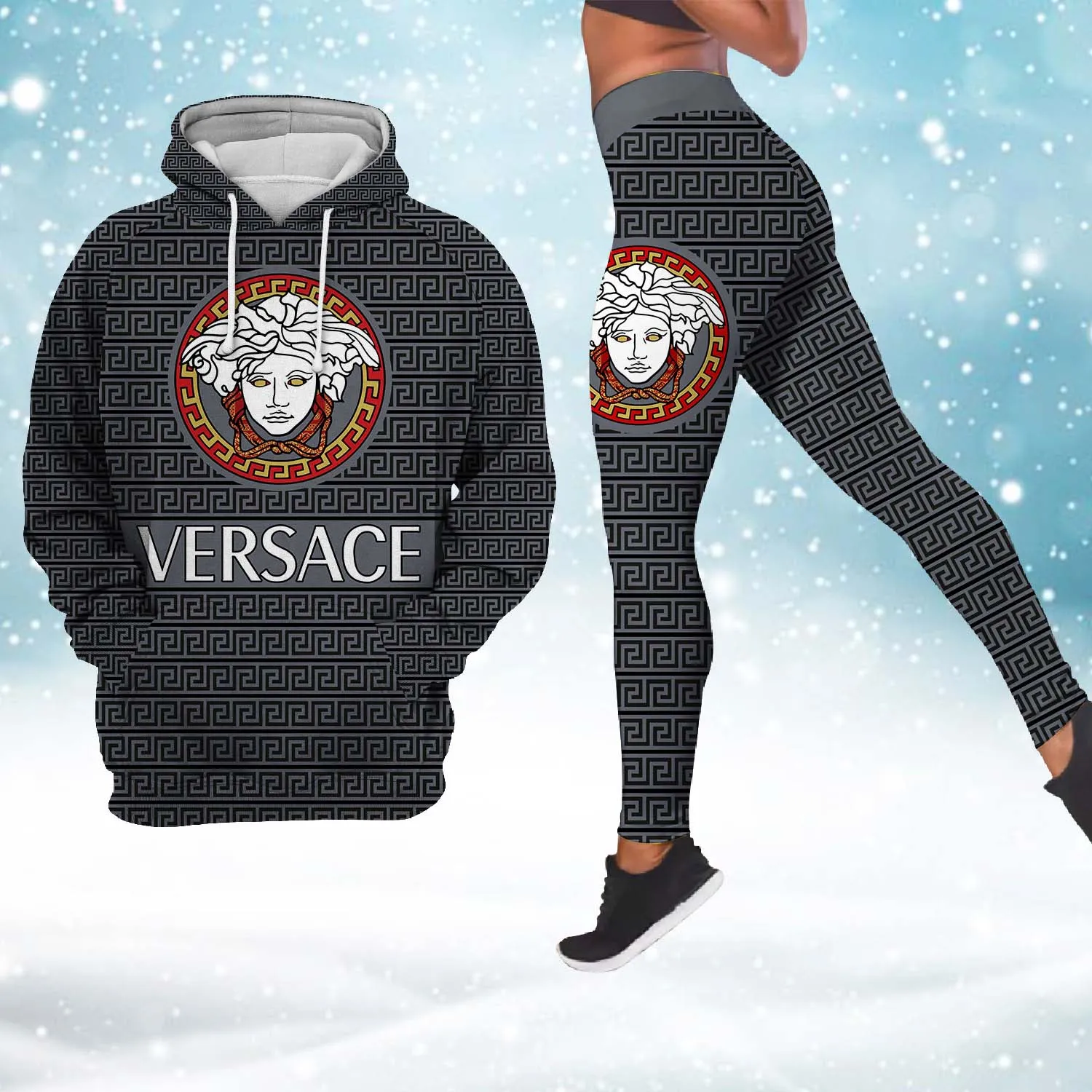 VERSACE Premium Hoodie Leggings Set For WOMEN 2025 MRS-AF+DDK-2211001