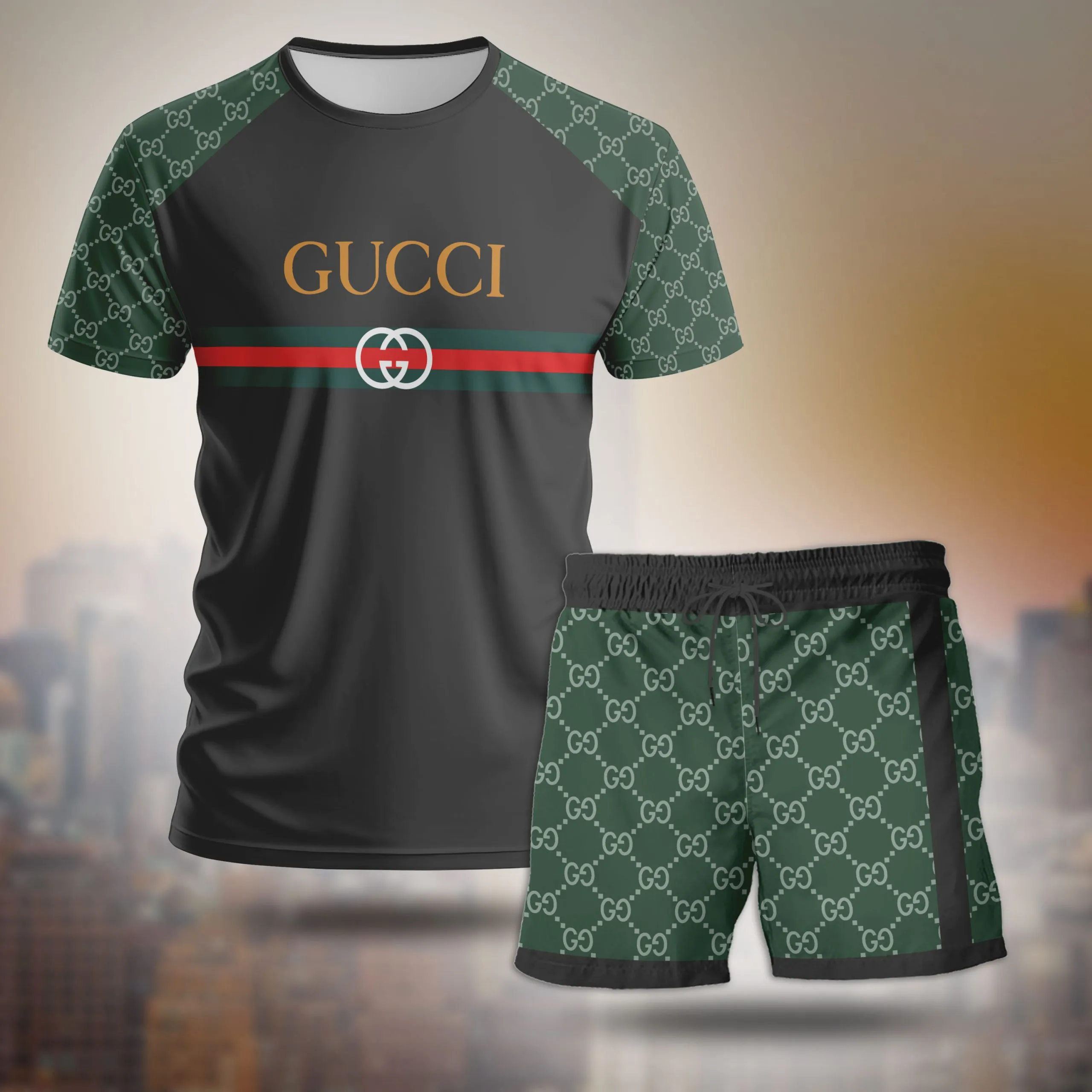 HOT SUMMER 2025 - GUCCI Premium T-Shirt & Short LUX-TX-STK-VS000QQN2VGBQ