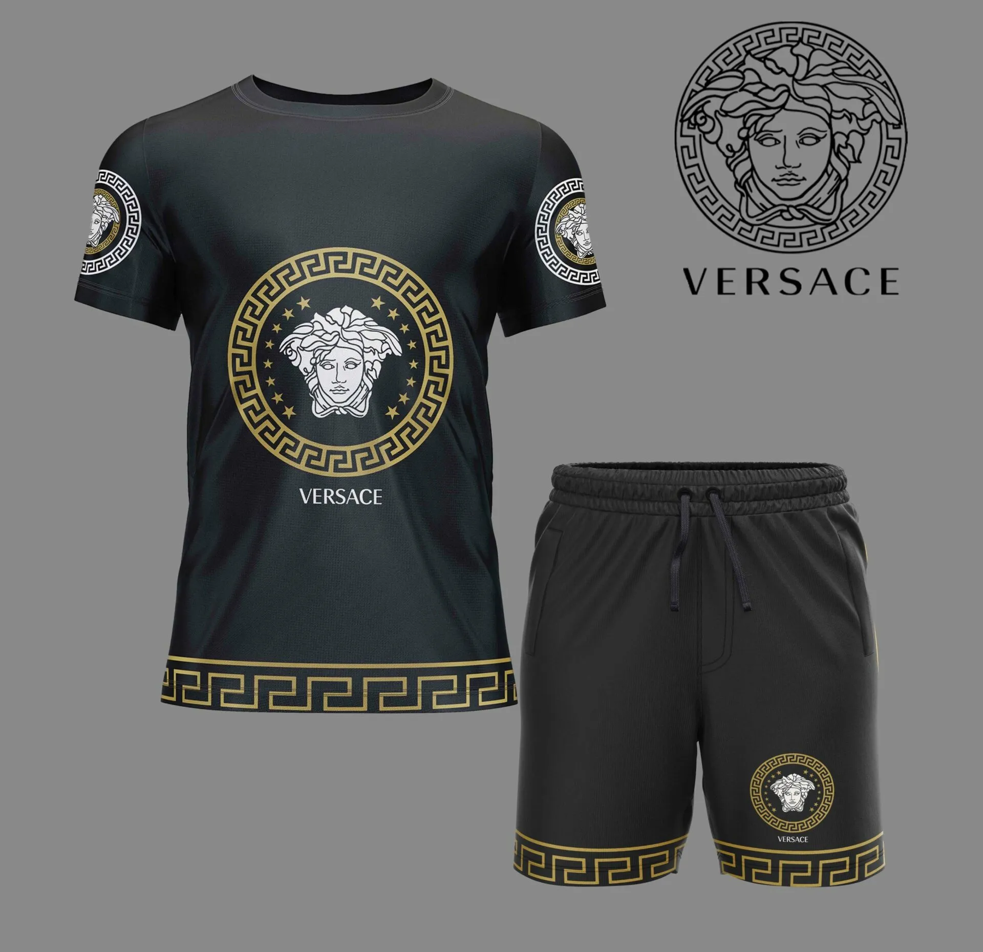 VERSACE Set T-Shirt & Shorts Limited Edition Summer LUX-TX+STK-0LNKNYXPJ