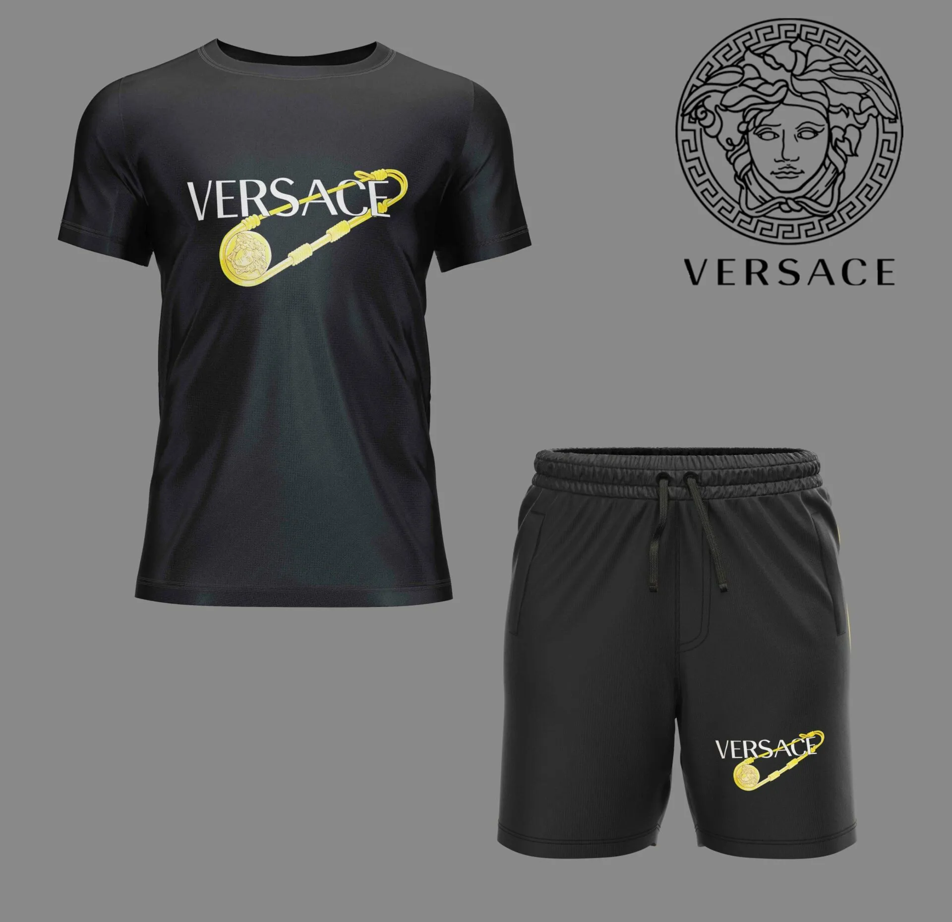 VERSACE Set T-Shirt & Shorts Limited Edition Summer LUX-TX+STK-0UUL1UVDT