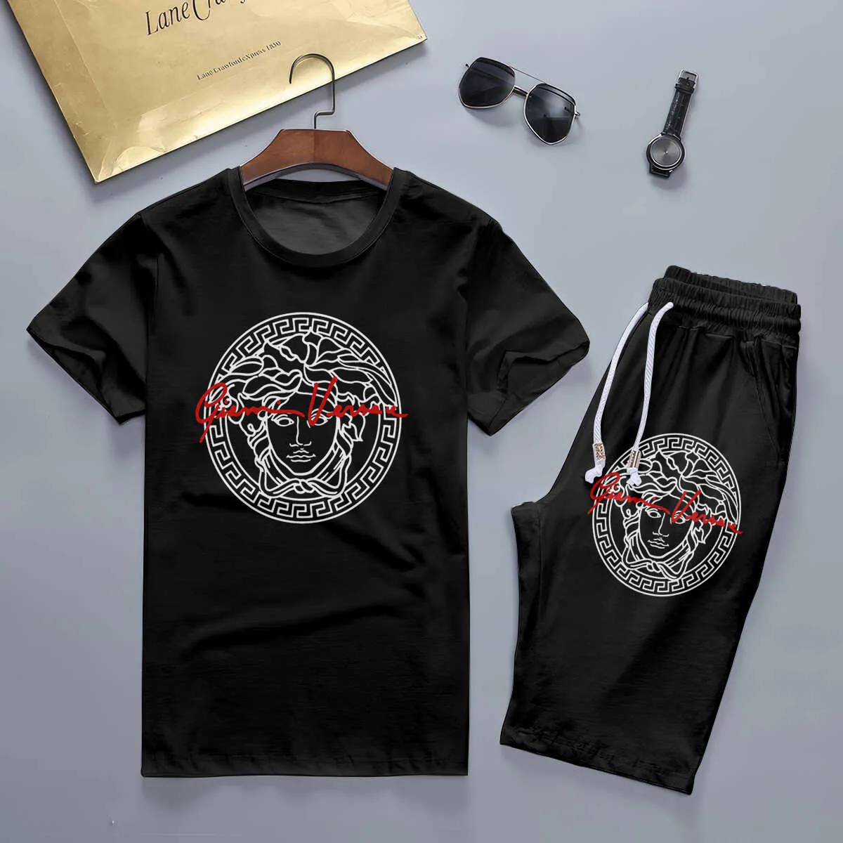 VERSACE Set T-Shirt & Shorts Limited Edition Summer LUX-TX+STK-0FKFBK23P