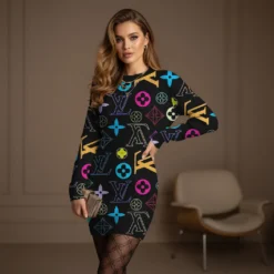 Premium LOUIS VUITTON Sweater Dress LUX-MLQ-NEW1848153