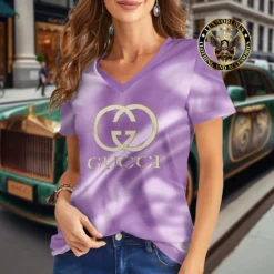 Premium GUCCI V-Neck T-Shirt 💖 Women 2024 LUX- VTX-000RXNALII6