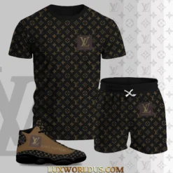 LOUIS VUITTON Premium T-Shirt & Shorts Match AJ 13 Sneaker Hot Summer 2025 LUX-TX+STK-0ZIGZESZX