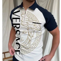 NEW Arrival VERSACE Premium Zip POLO Shirt 2024 MRS-ZPO-VS18126802