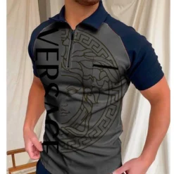 NEW Arrival VERSACE Premium Zip POLO Shirt 2024 MRS-ZPO-VS18126801