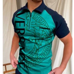 NEW Arrival VERSACE Premium Zip POLO Shirt 2024 MRS-ZPO-VS18126804