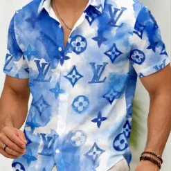 LOUIS VUITTON Premium Short Sleeve Button Shirt LUX-SP-04ZYMRO6A