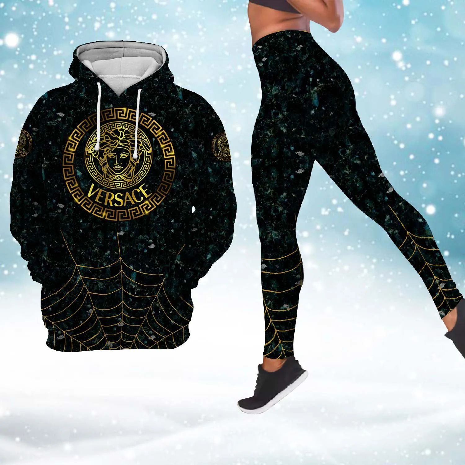 VERSACE Premium Hoodie Leggings Set For WOMEN 2025 MRS-AF+DDK-2211004
