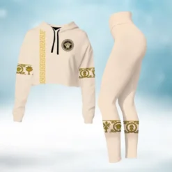 VERSACE Premium Croptop Hoodie and Leggings Set MRS-CRF+DDK-13112322