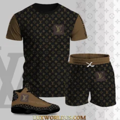 LOUIS VUITTON Premium T-Shirt & Shorts Match AJ 13 Sneaker Hot Summer 2025 LUX-TX+STK-05UTZODYZ