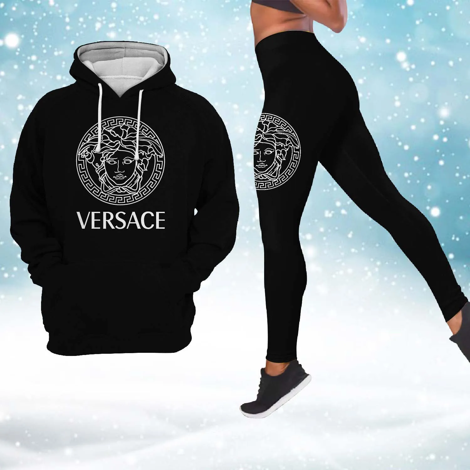 VERSACE Premium Hoodie Leggings Set For WOMEN 2025 MRS-AF+DDK-2211005